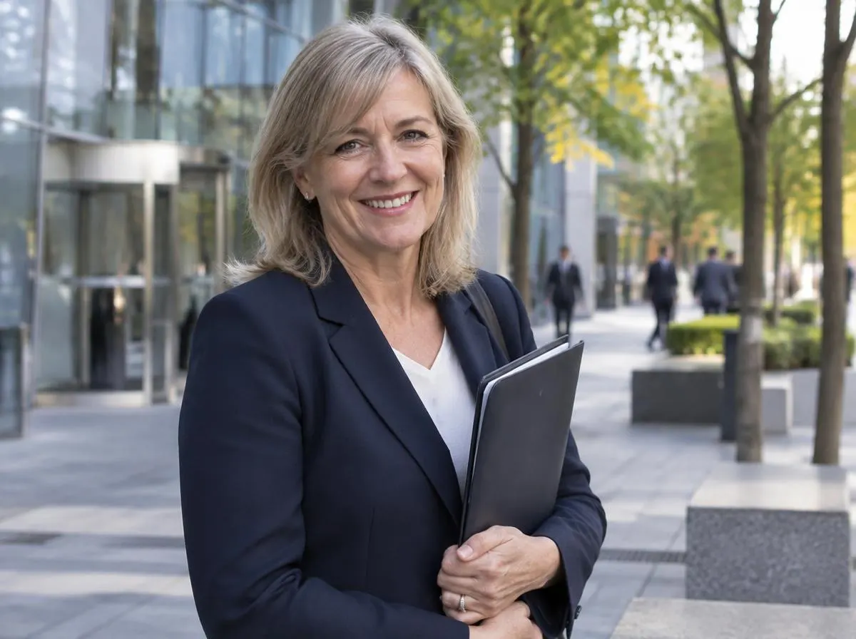 A charity director at a funding meeting