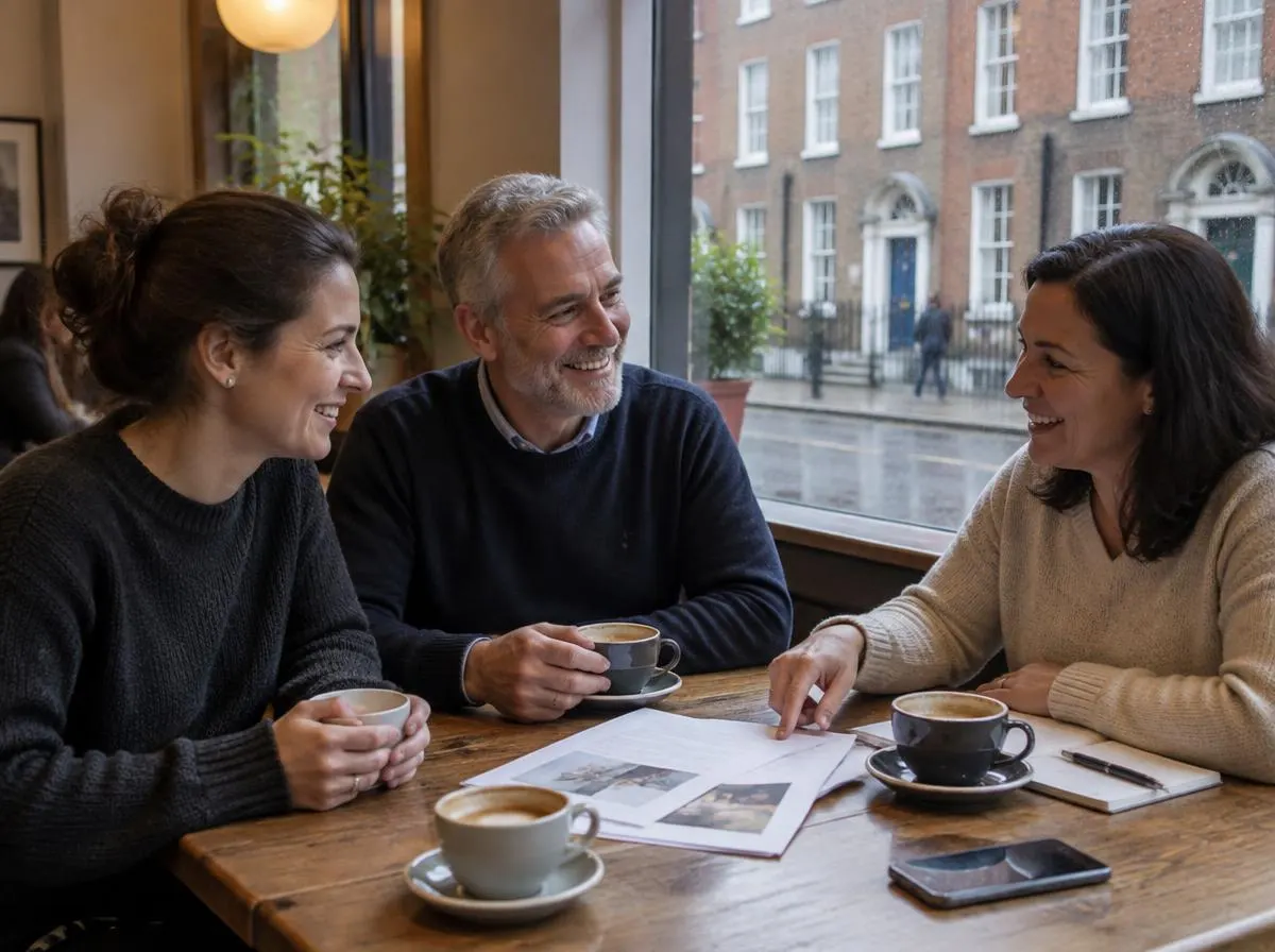 Charity staff meeting a partner organisation