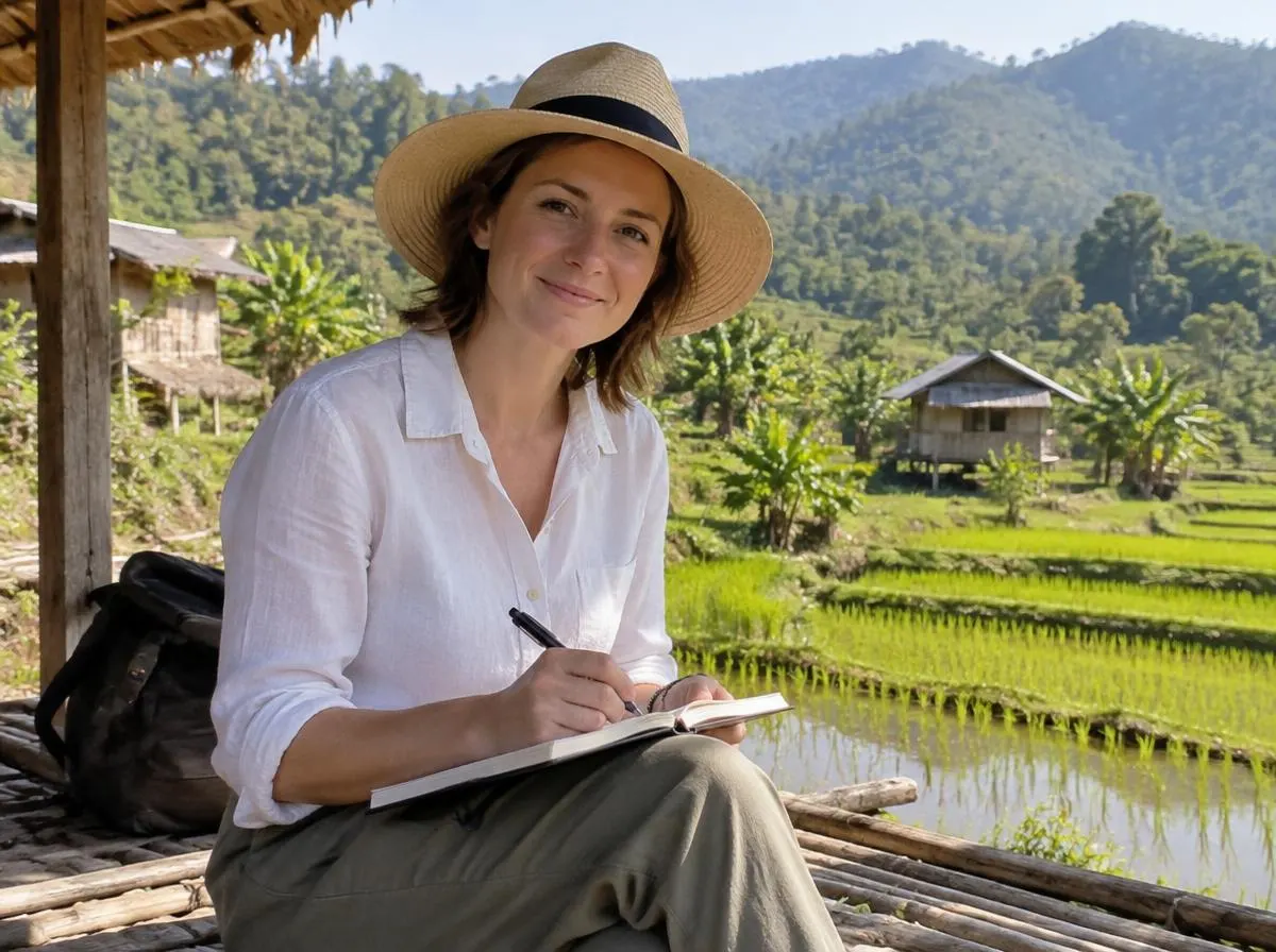 A programme manager on a project visit
