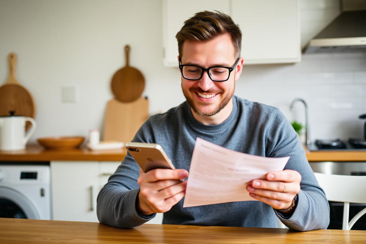 A business owner reviewing a simple, fair mobile bill.